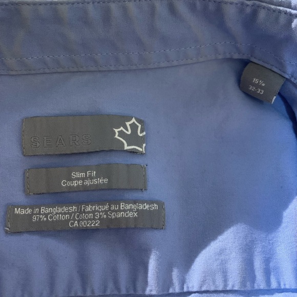 Sears Slim Fit Dress Shirt (See Description For Measurements). - Picture 2 of 3